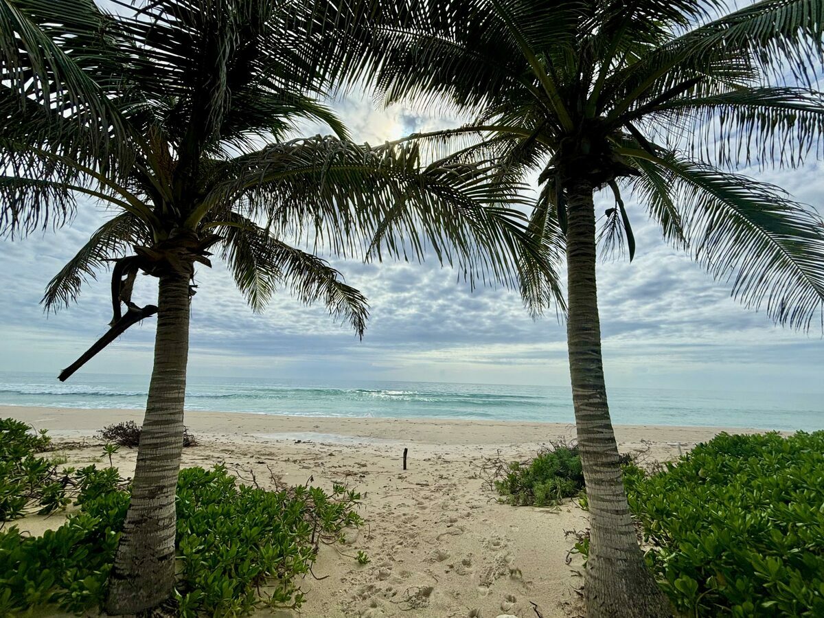 Private white-sand beach at Playa del Secreto
